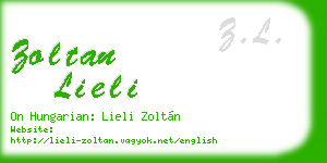 zoltan lieli business card
