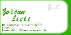 zoltan lieli business card